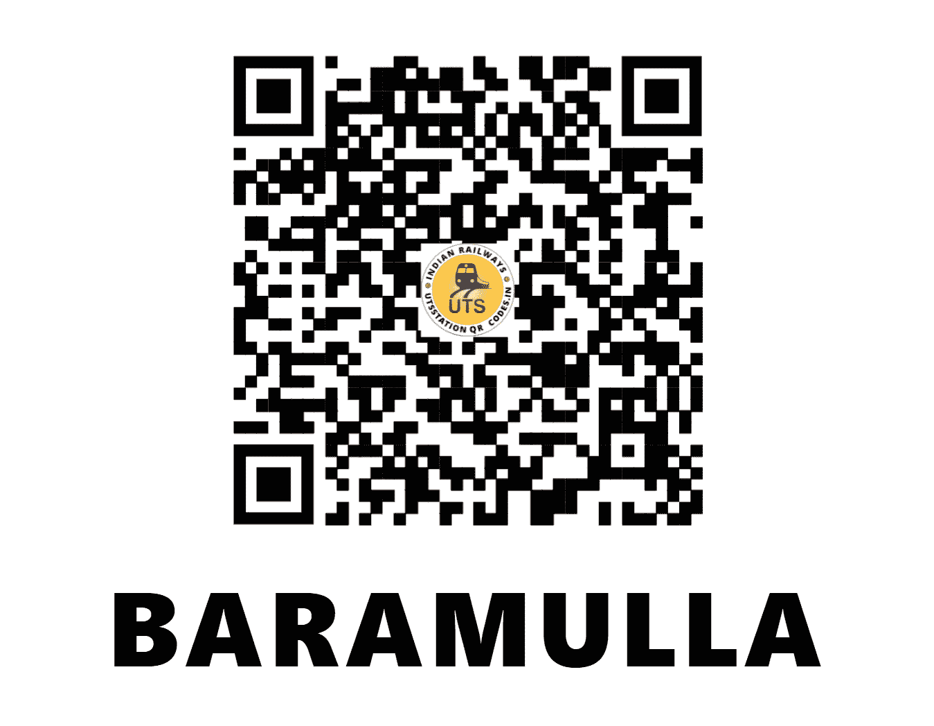 UTS QR Code for BARAMULLA - BRML - NR (JAMMU AND KASHMIR)